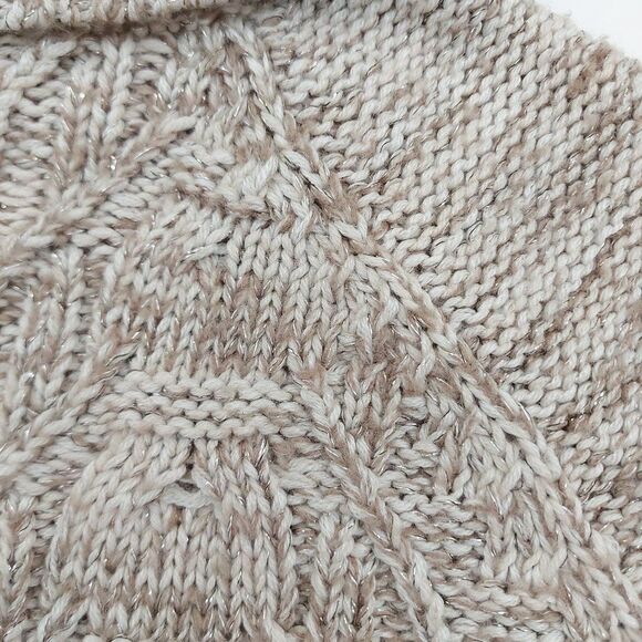 Coldwater Creek Sweater Womens Medium Beige  Merino Wool Turtleneck Long Sleeve - Picture 8 of 12